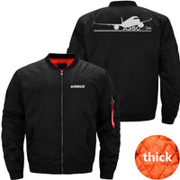 Thumbnail for AIRBUS A350 XWB Ma-1 Bomber Jacket Flight Jacket Aviator Jacket THE AV8R