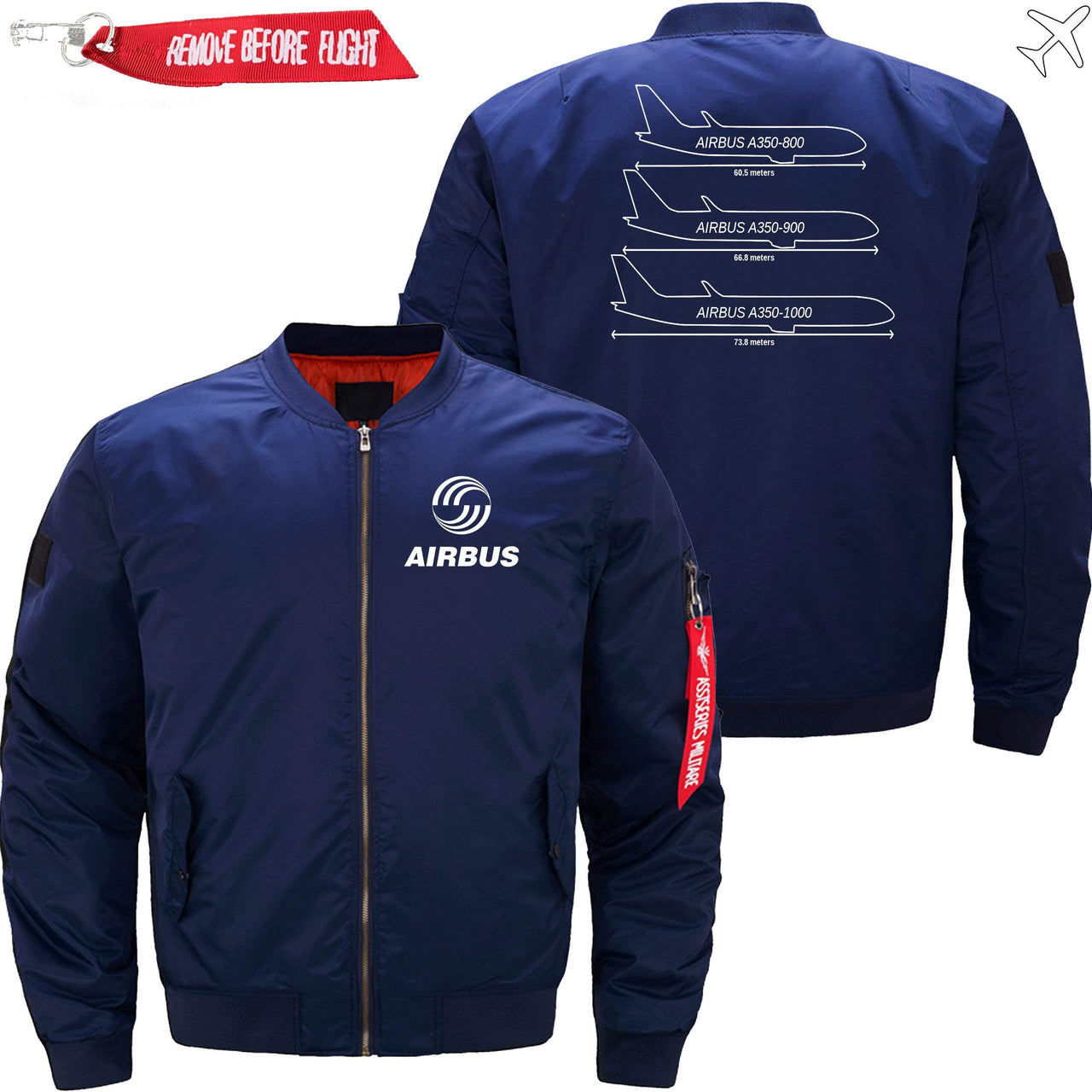 AIRBUS A350 FAMILY AIRBUS A350 Ma-1 Bomber Jacket Flight Jacket Aviator Jacket THE AV8R