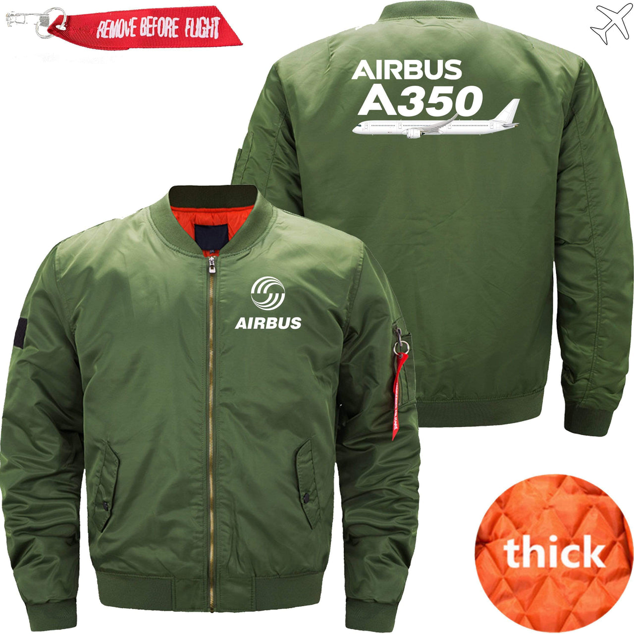 AIRBUS A350 Ma-1 Bomber Jacket Flight Jacket Aviator Jacket THE AV8R