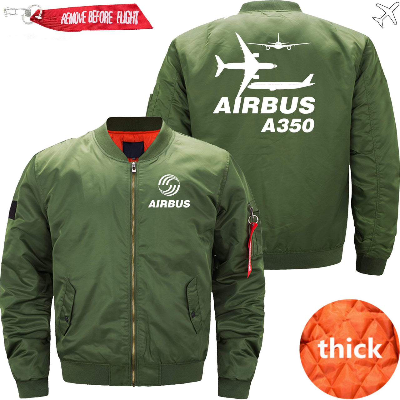 AIRBUS A350 Ma-1 Bomber Jacket Flight Jacket Aviator Jacket THE AV8R