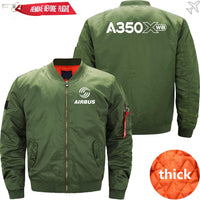 Thumbnail for AIRBUS A350XWB Ma-1 Bomber Jacket Flight Jacket Aviator Jacket THE AV8R