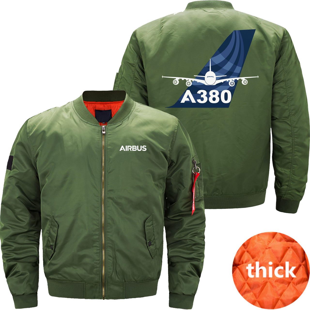 AIRBUS A380 Ma-1 Bomber Jacket Flight Jacket Aviator Jacket THE AV8R