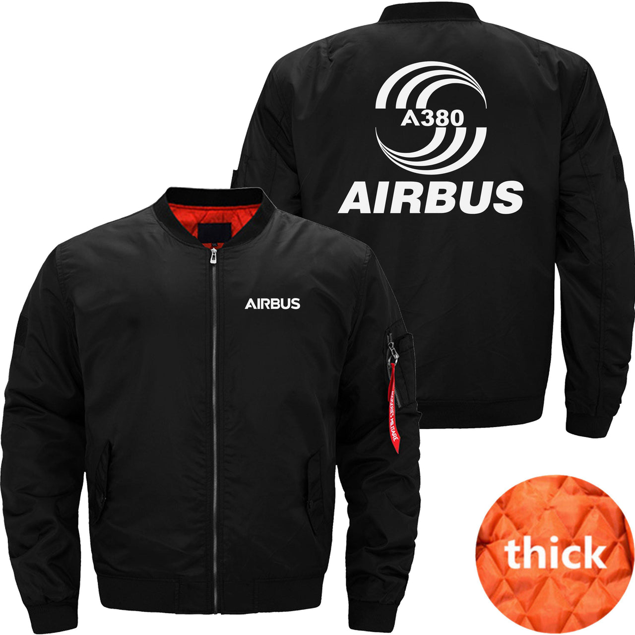 AIRBUS A380 Ma-1 Bomber Jacket Flight Jacket Aviator Jacket THE AV8R