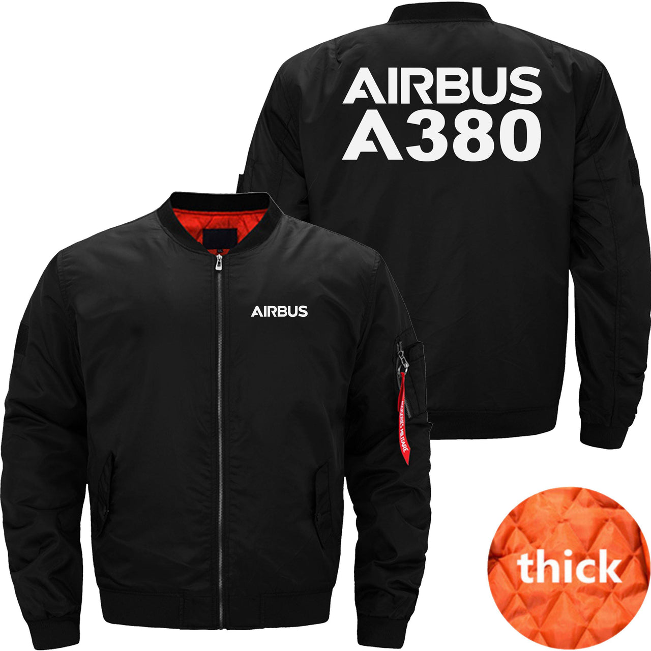 AIRBUS A380 Ma-1 Bomber Jacket Flight Jacket Aviator Jacket THE AV8R