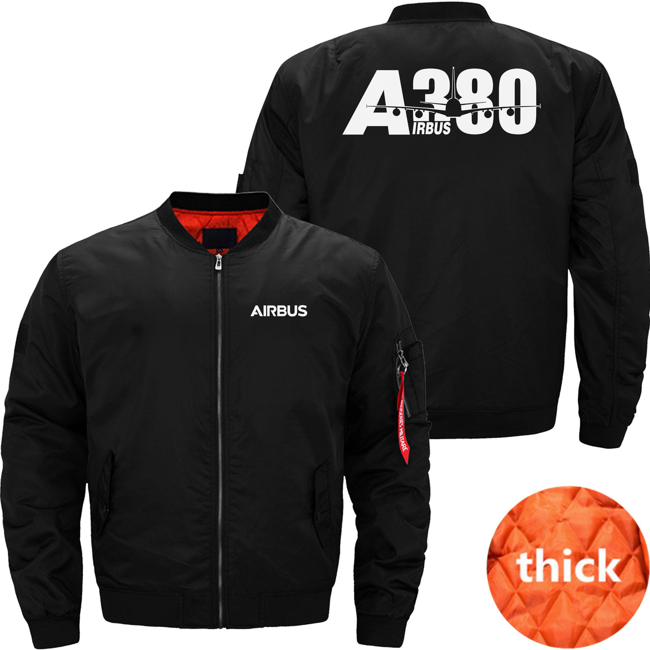 AIRBUS A380 Ma-1 Bomber Jacket Flight Jacket Aviator Jacket THE AV8R