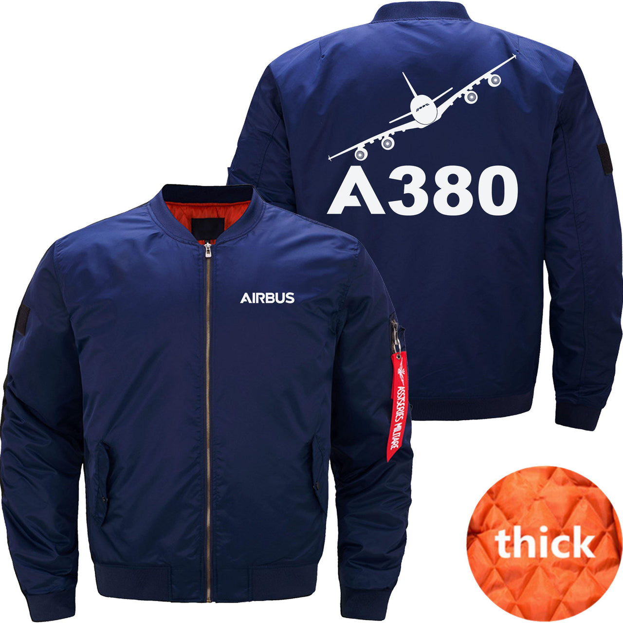 AIRBUS A380 Ma-1 Bomber Jacket Flight Jacket Aviator Jacket THE AV8R