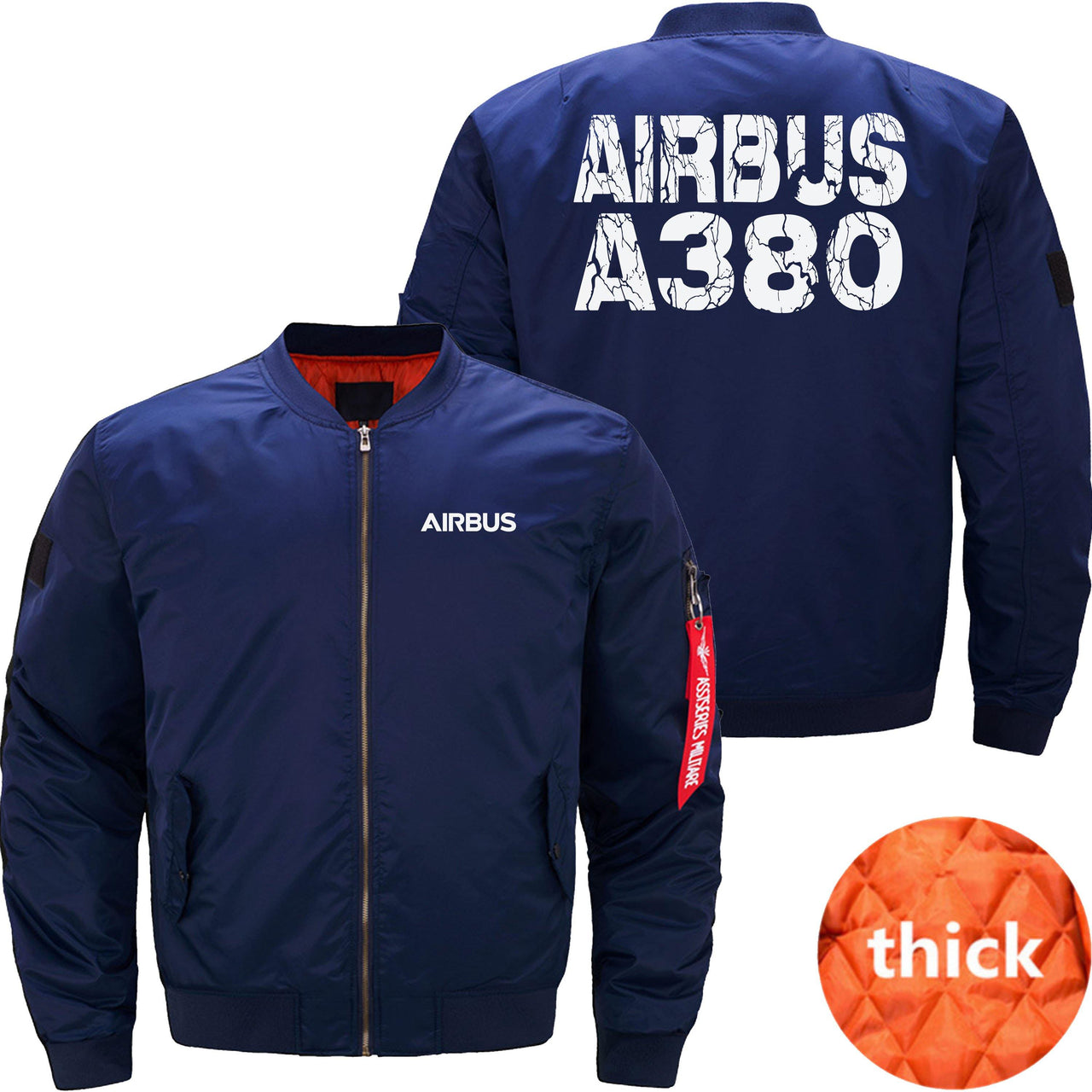 AIRBUS A380 Ma-1 Bomber Jacket Flight Jacket Aviator Jacket THE AV8R