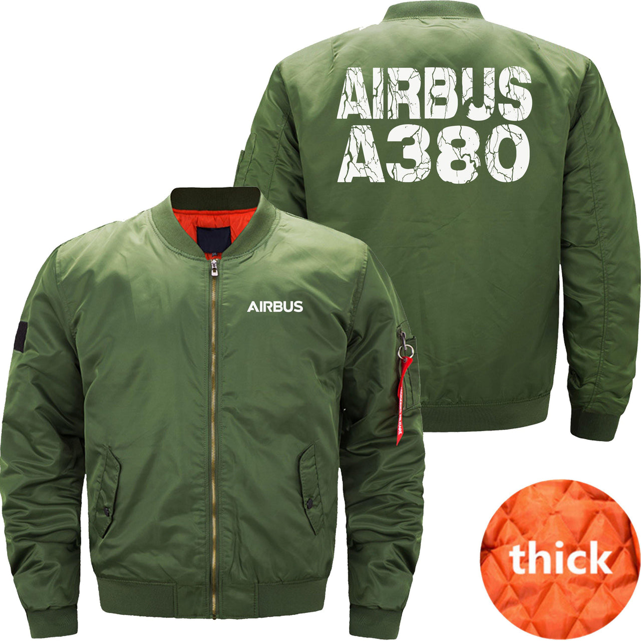 AIRBUS A380 Ma-1 Bomber Jacket Flight Jacket Aviator Jacket THE AV8R