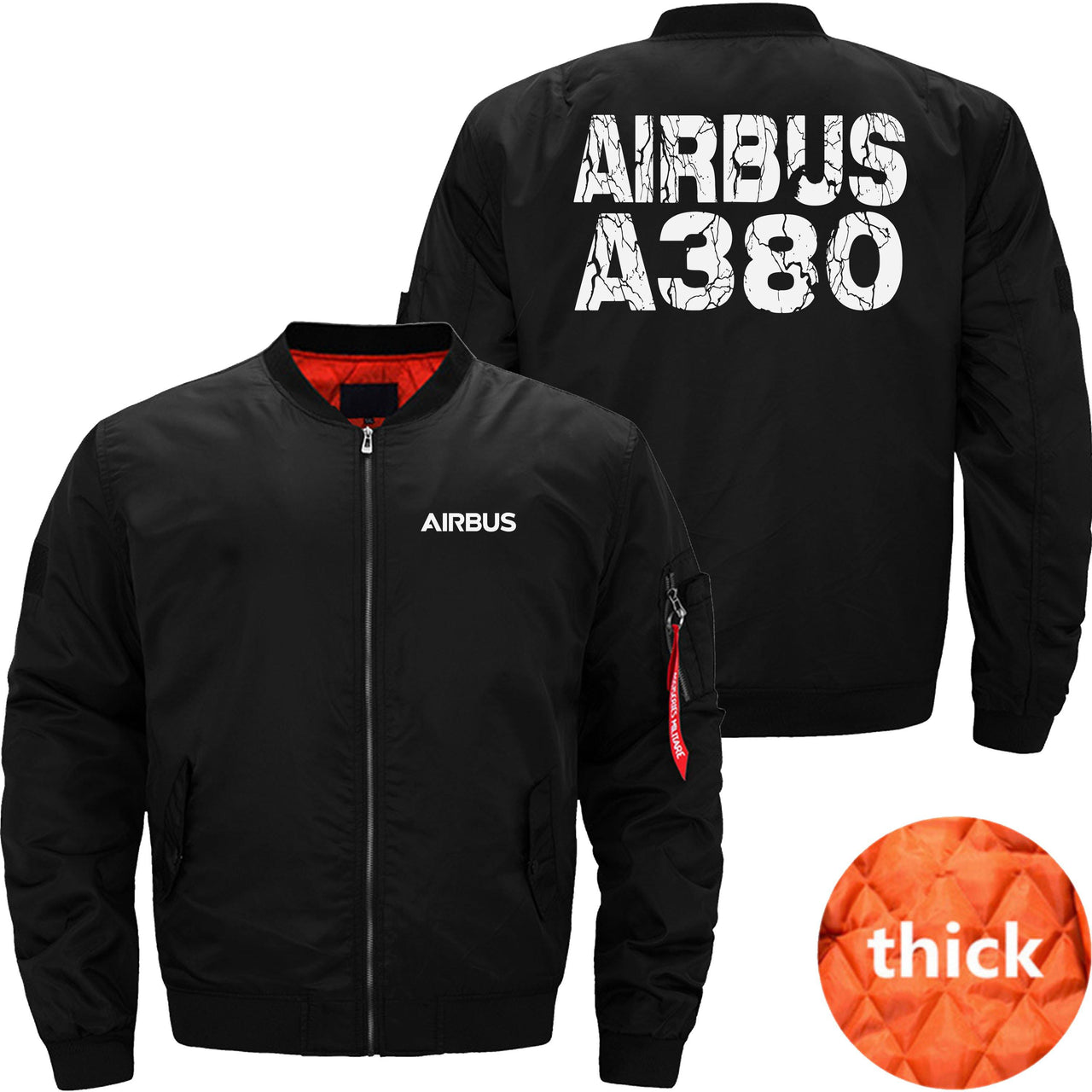 AIRBUS A380 Ma-1 Bomber Jacket Flight Jacket Aviator Jacket THE AV8R