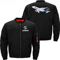 Thumbnail for AIRBUS A380 FLYING Ma-1 Bomber Jacket Flight Jacket Aviator Jacket THE AV8R