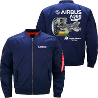 Thumbnail for AIRBUS A380 GP7000 Ma-1 Bomber Jacket Flight Jacket Aviator Jacket THE AV8R