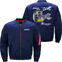 Thumbnail for AIRBUS A380 GP7000 Ma-1 Bomber Jacket Flight Jacket Aviator Jacket THE AV8R