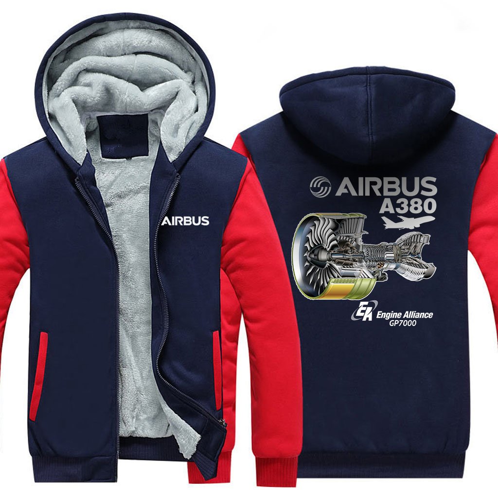 AIRBUS A380 GP7000 DESIGNED ZIPPER SWEATERS THE AV8R