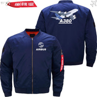 Thumbnail for AIRBUS A380 Ma-1 Bomber Jacket Flight Jacket Aviator Jacket THE AV8R