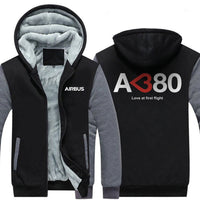 Thumbnail for AIRBUS A380 LOVE AT FIRST FLIGHT ZIPPER SWEATERS THE AV8R