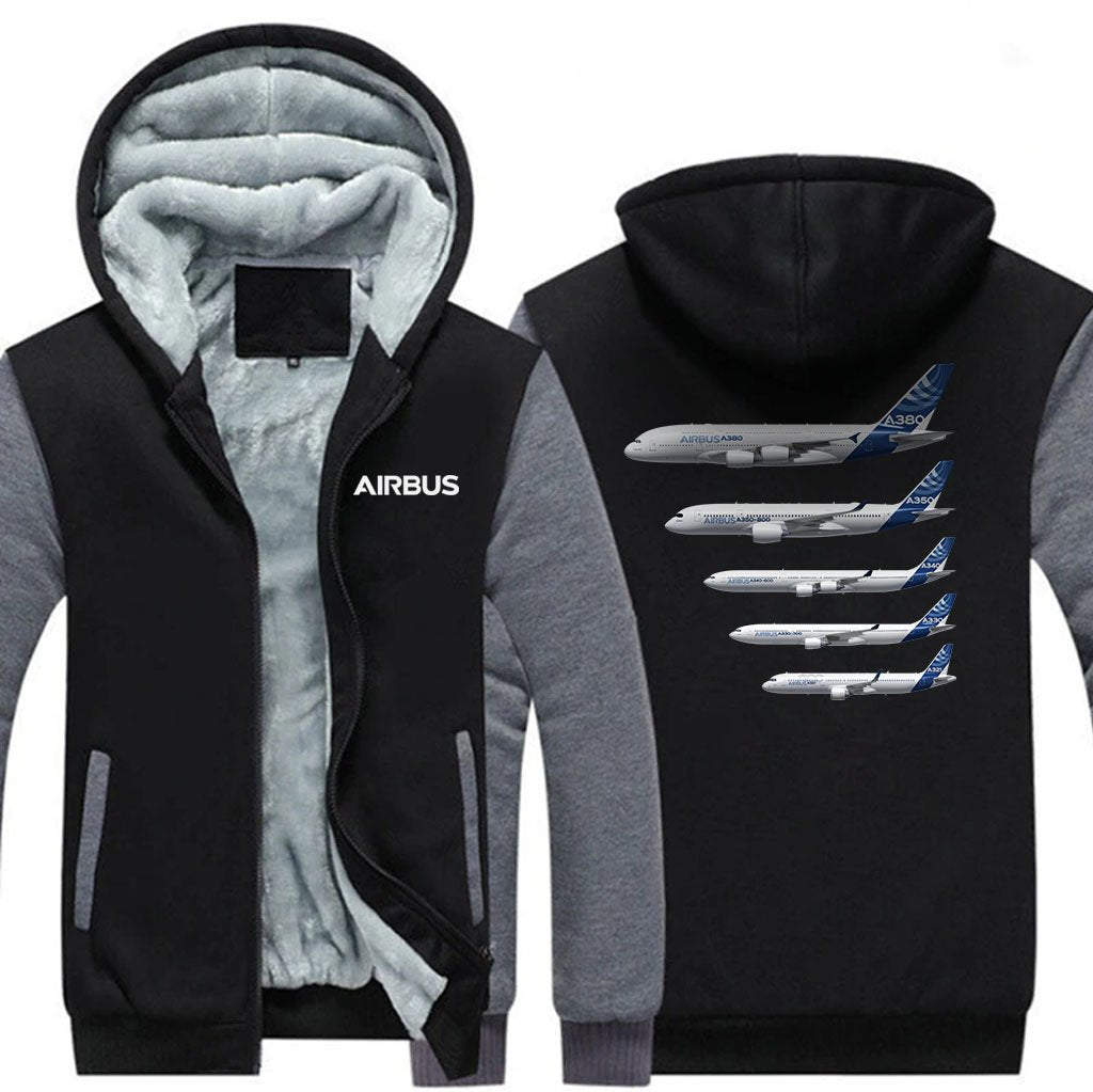 AIRBUS  FAMILY DESIGNED ZIPPER SWEATERS THE AV8R