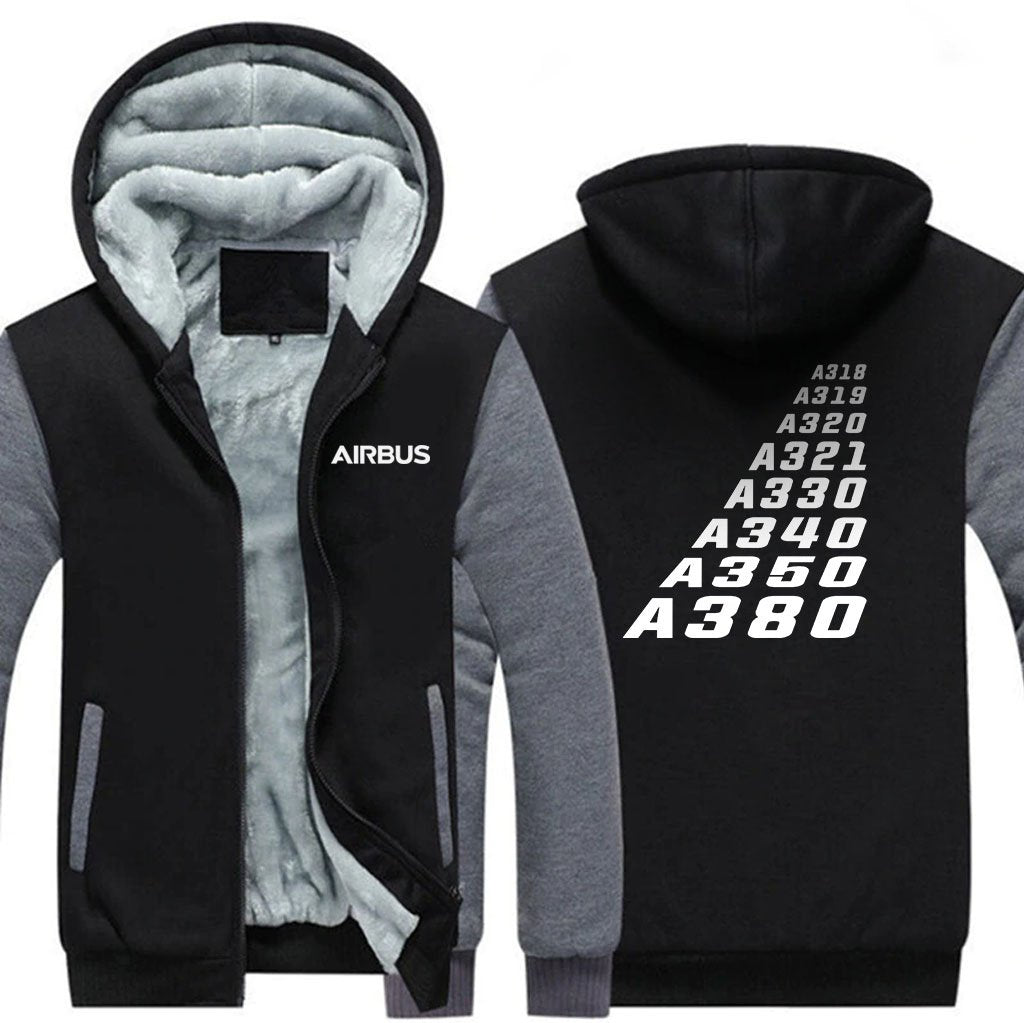 AIRBUS  FAMILY DESIGNED ZIPPER SWEATERS THE AV8R