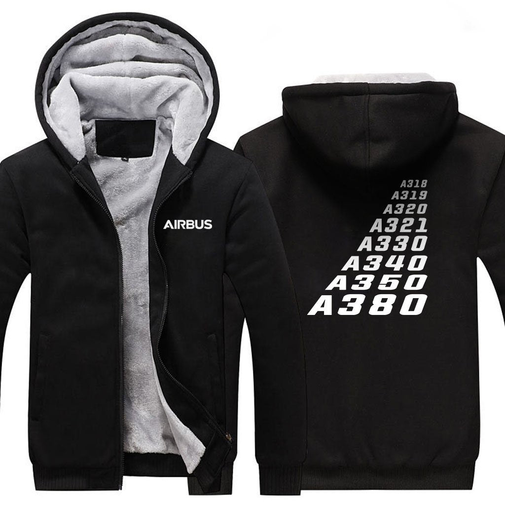 AIRBUS  FAMILY DESIGNED ZIPPER SWEATERS THE AV8R