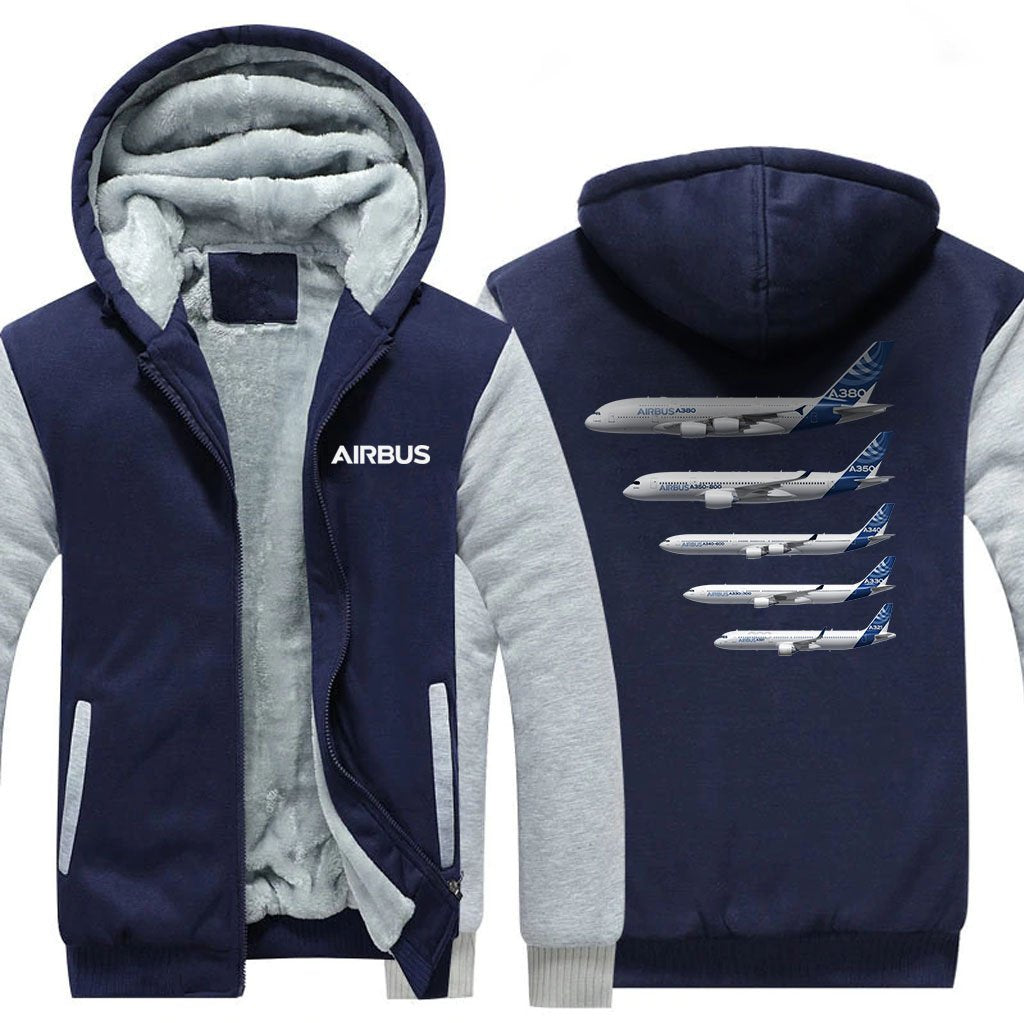 AIRBUS  FAMILY DESIGNED ZIPPER SWEATERS THE AV8R