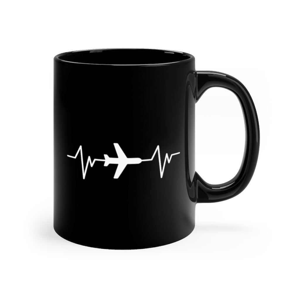 AIRCARFT HEARTBEAT DESIGNED - MUG Printify