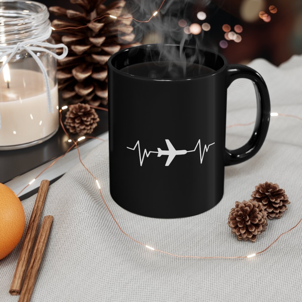 AIRCARFT HEARTBEAT DESIGNED - MUG Printify