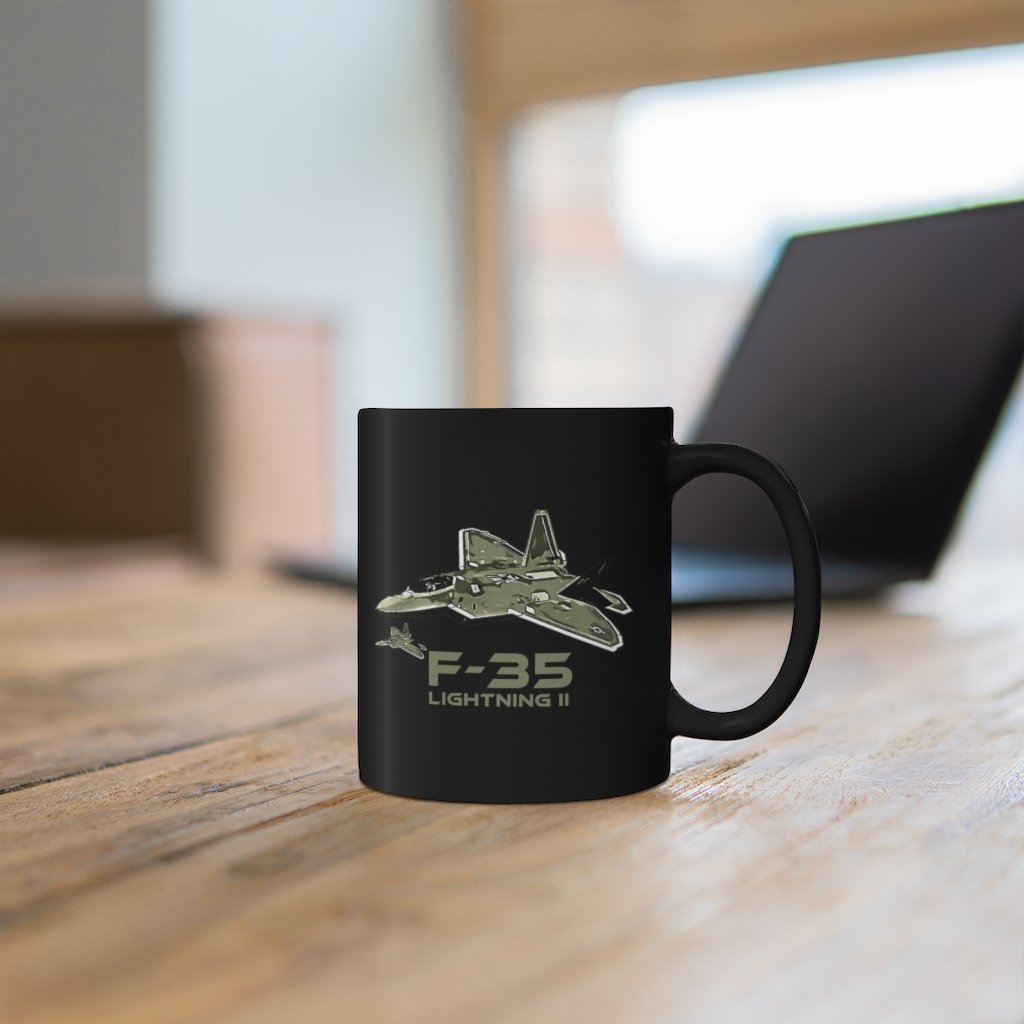 F-35 LIGHTNING IN  DESIGNED -MUG Printify