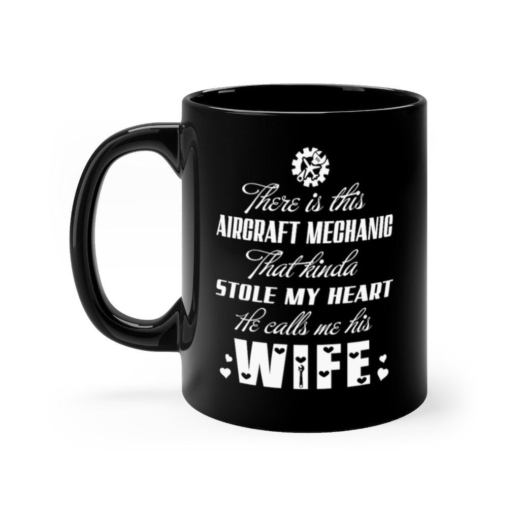 AIRCRAFT MECHANIC WIFE  DESIGNED -MUG Printify