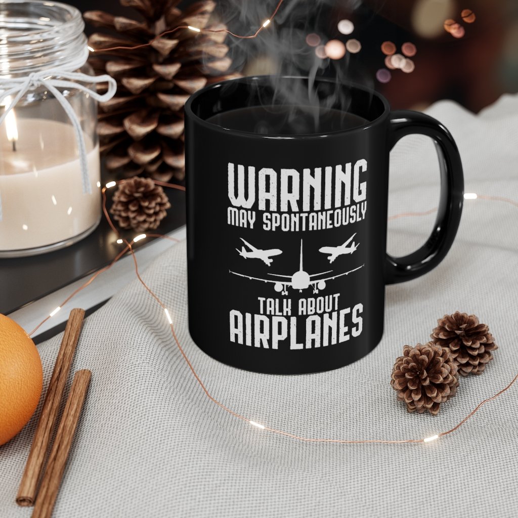 WARNING AIRPLANES DESIGNED - MUG Printify