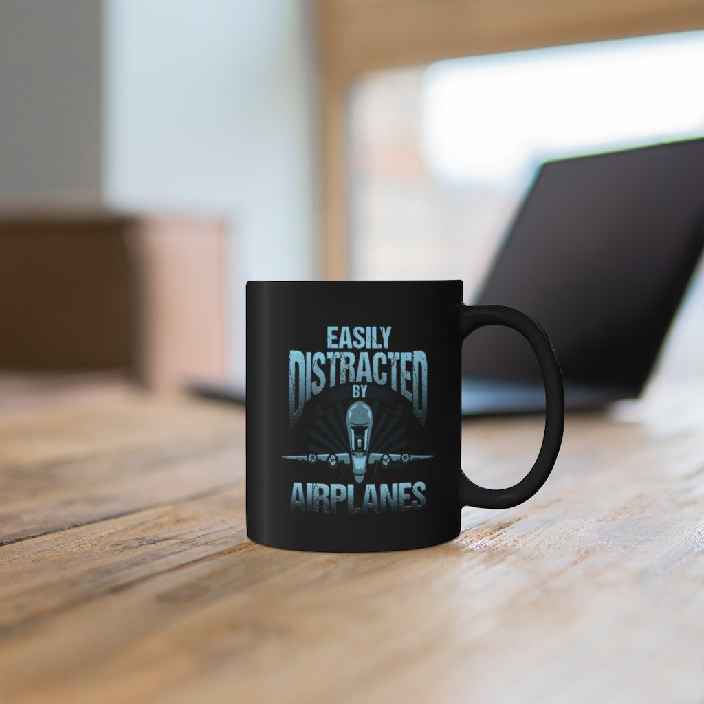 EASILY DISTRACTED AIRPLANES DESIGNED - MUG Printify