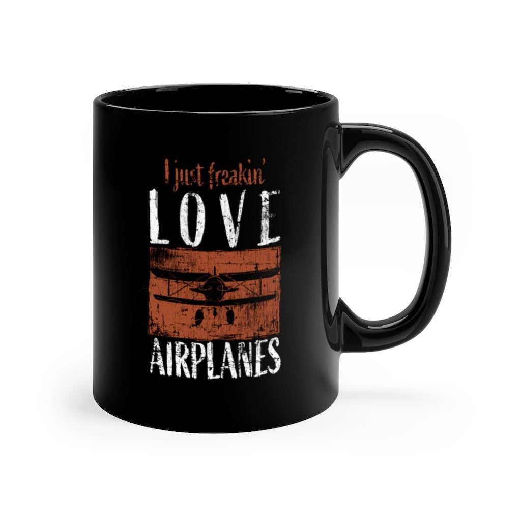 AIRPLANES  LOVE  DESIGNED -MUG Printify