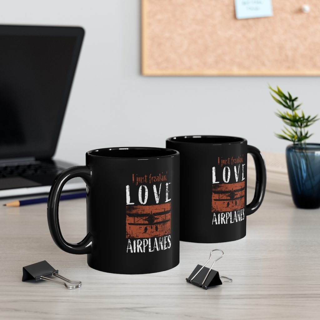 AIRPLANES  LOVE  DESIGNED -MUG Printify