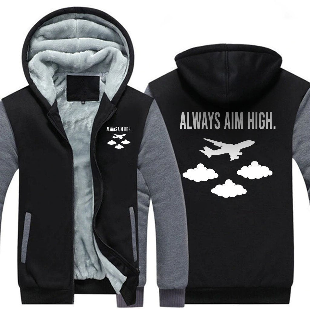 ALWAYS AIM HIGH ZIPPER SWEATER THE AV8R