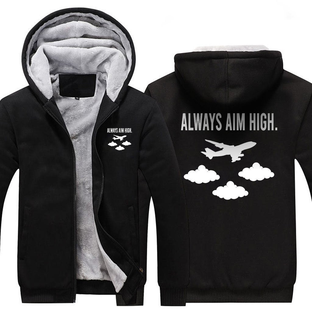 ALWAYS AIM HIGH ZIPPER SWEATER THE AV8R