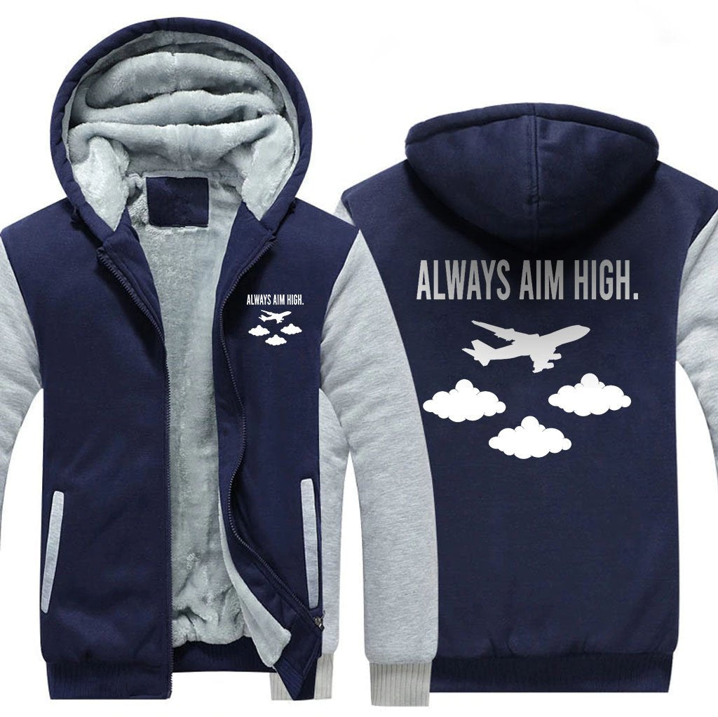 ALWAYS AIM HIGH ZIPPER SWEATER THE AV8R