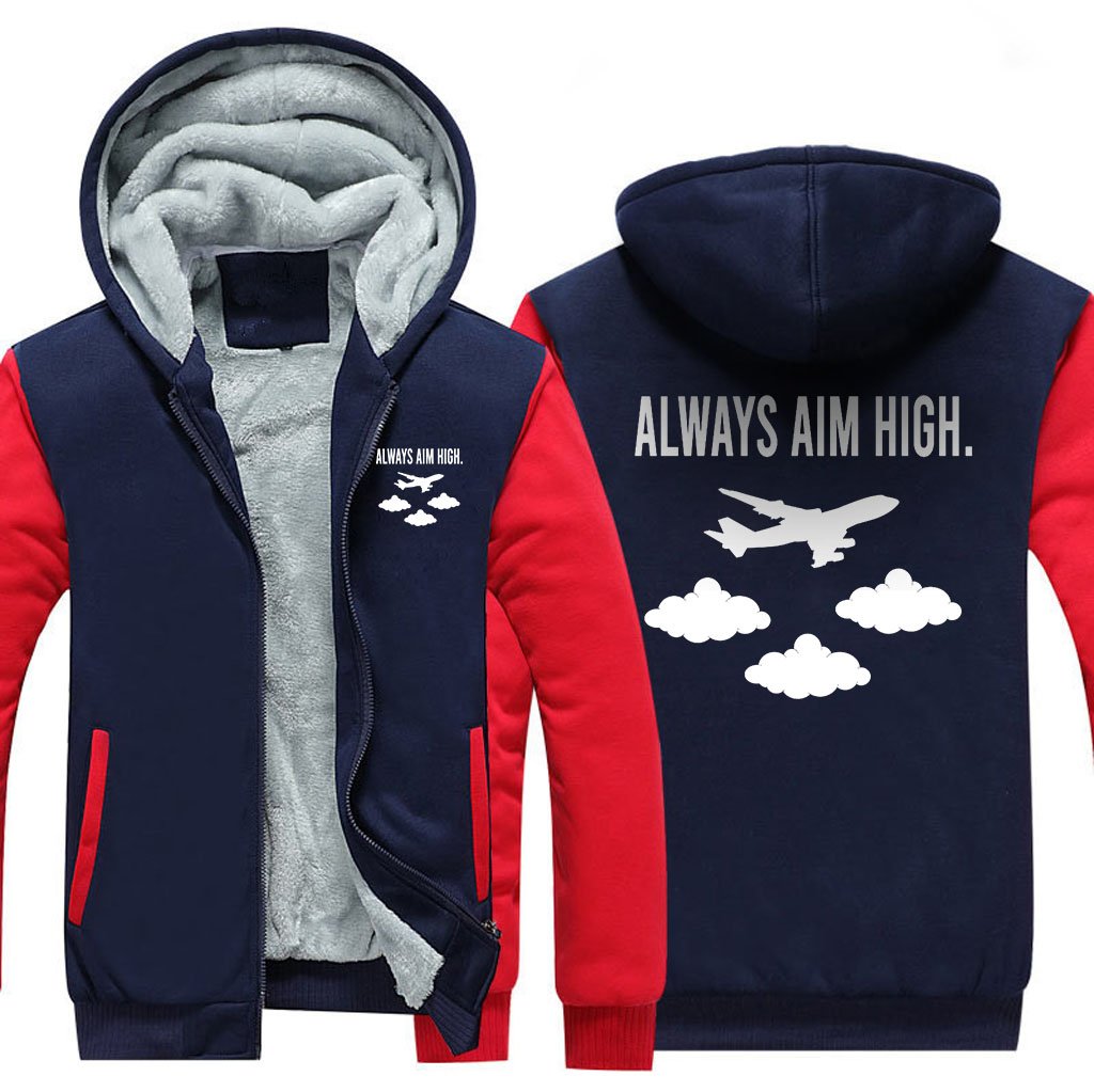 ALWAYS AIM HIGH ZIPPER SWEATER THE AV8R