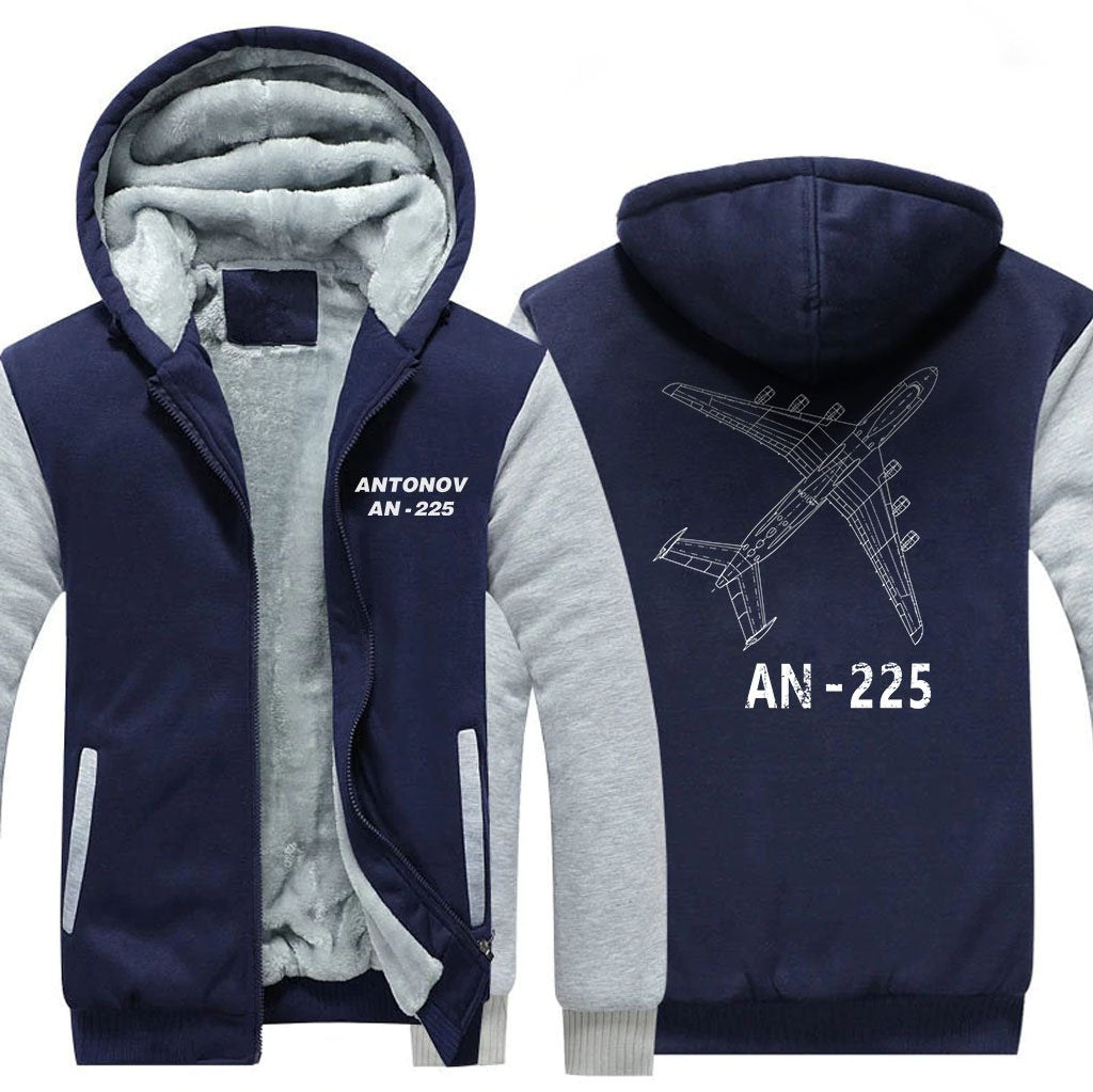 ANTONOV AN-225 DESIGNED ZIPPER SWEATER THE AV8R