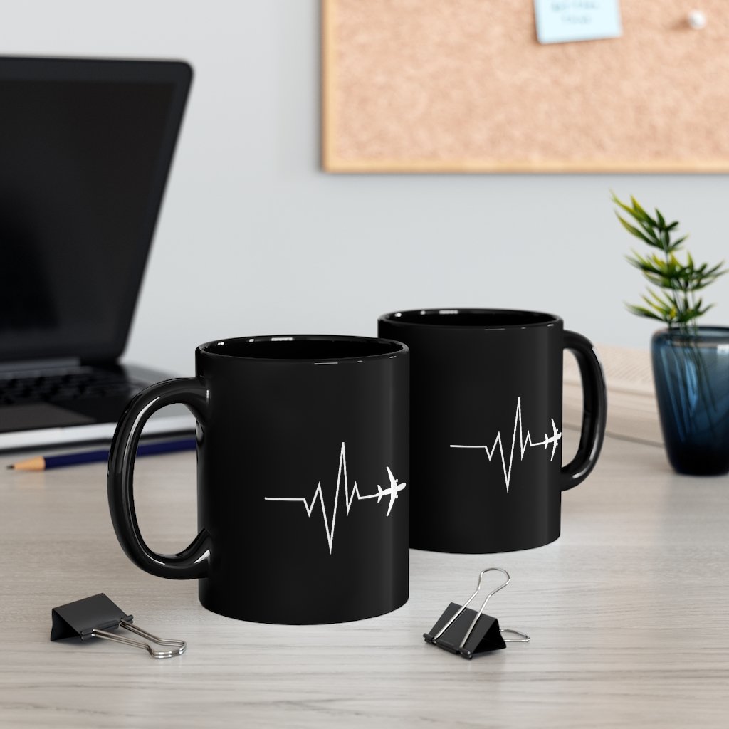 AVIATION HEARTBEAT DESIGNED - MUG Printify