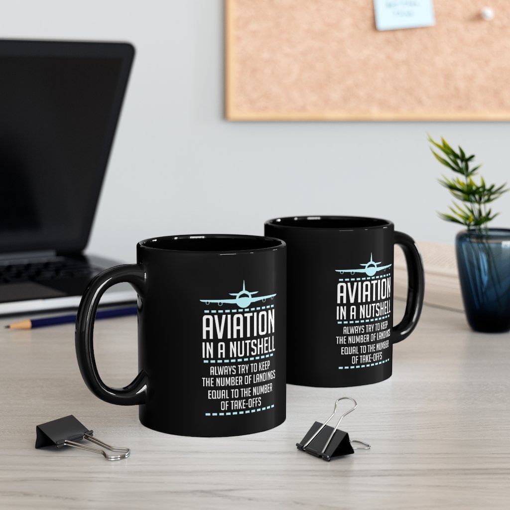 AVIATION IN A NUTSHELL DESIGNED - MUG Printify