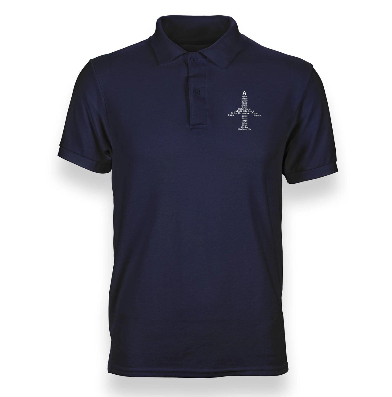 AVIATION ALPHABET POLO SHIRT THE AV8R