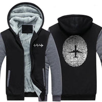 Thumbnail for AVIATION FINGER PRINT DESIGNED ZIPPER SWEATER THE AV8R