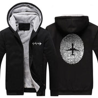 Thumbnail for AVIATION FINGER PRINT DESIGNED ZIPPER SWEATER THE AV8R