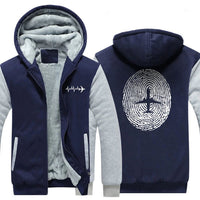 Thumbnail for AVIATION FINGER PRINT DESIGNED ZIPPER SWEATER THE AV8R