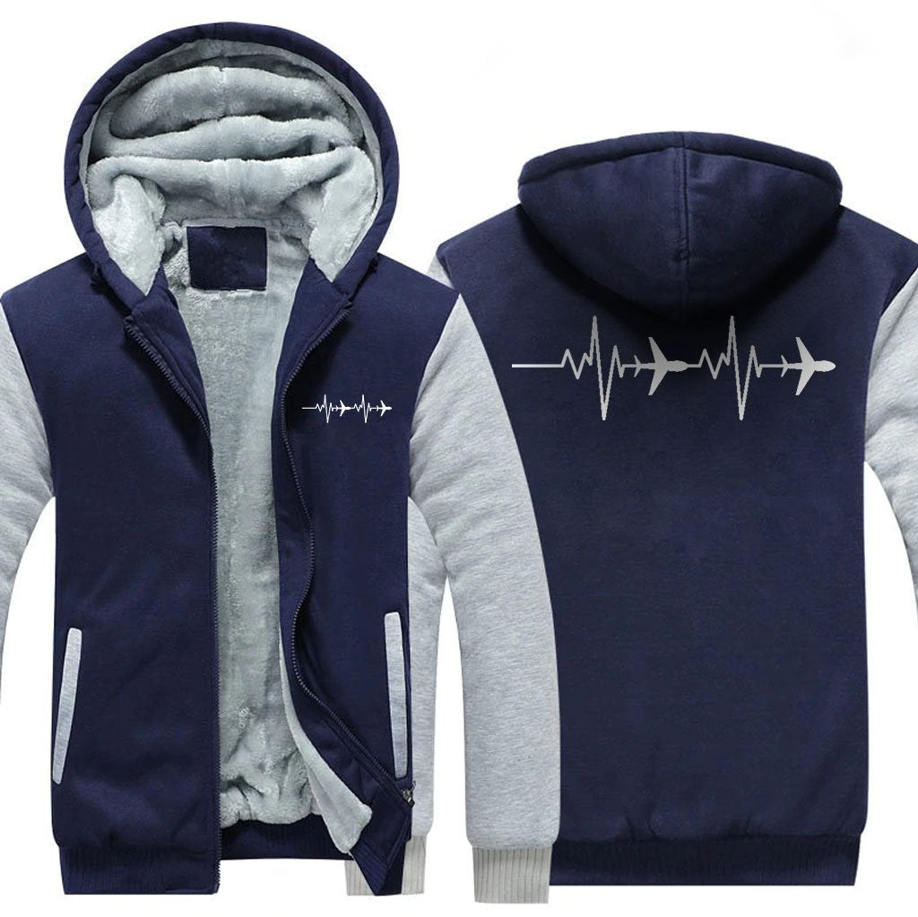 AVIATION HEARTBEAT DESIGNED ZIPPER SWEATER THE AV8R