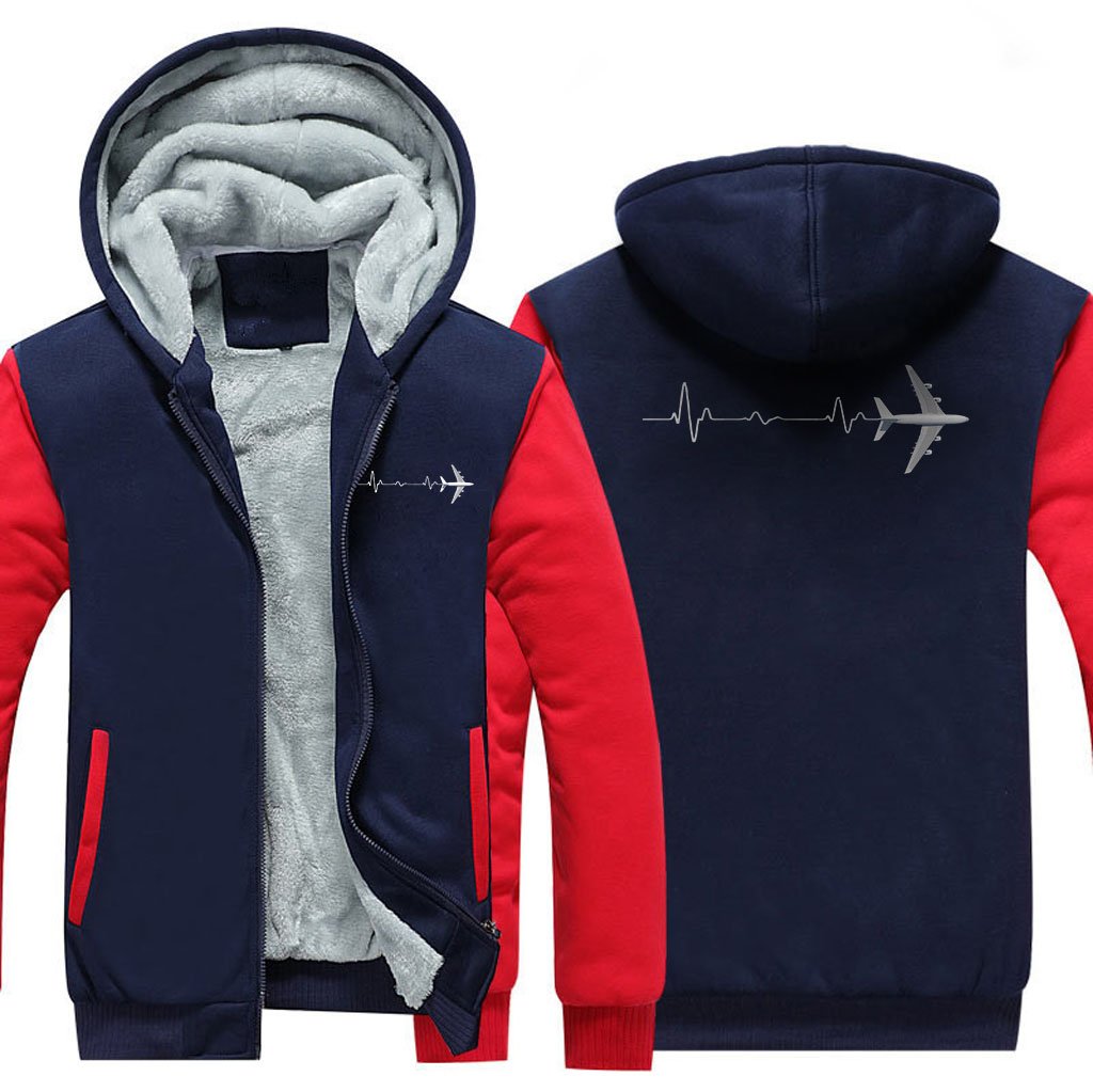 AVIATION HEARTBEAT DESIGNED ZIPPER SWEATER THE AV8R