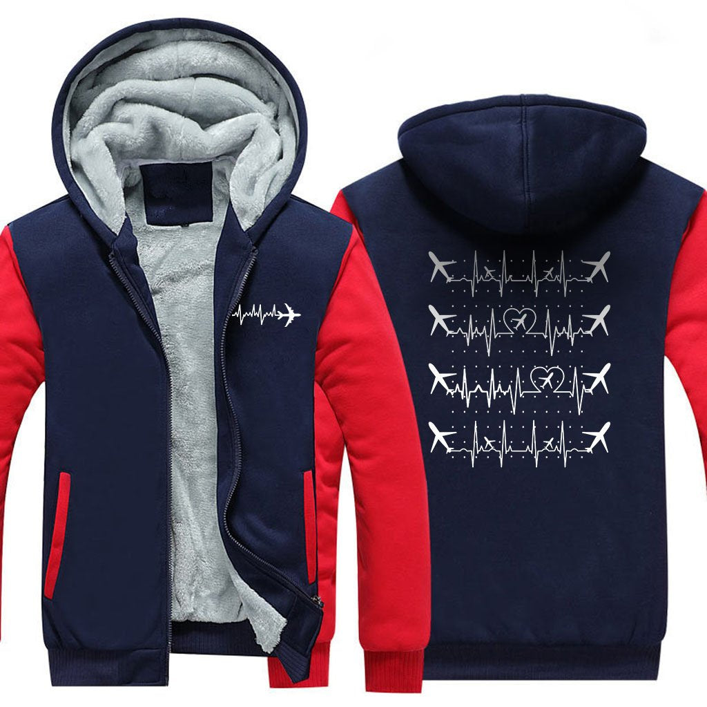 AVIATION HEARTBEAT  ZIPPER SWEATER THE AV8R