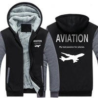 Thumbnail for AVIATION MY REAL PASSION FOR PLANES ZIPPER SWEATER THE AV8R