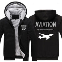 Thumbnail for AVIATION MY REAL PASSION FOR PLANES ZIPPER SWEATER THE AV8R