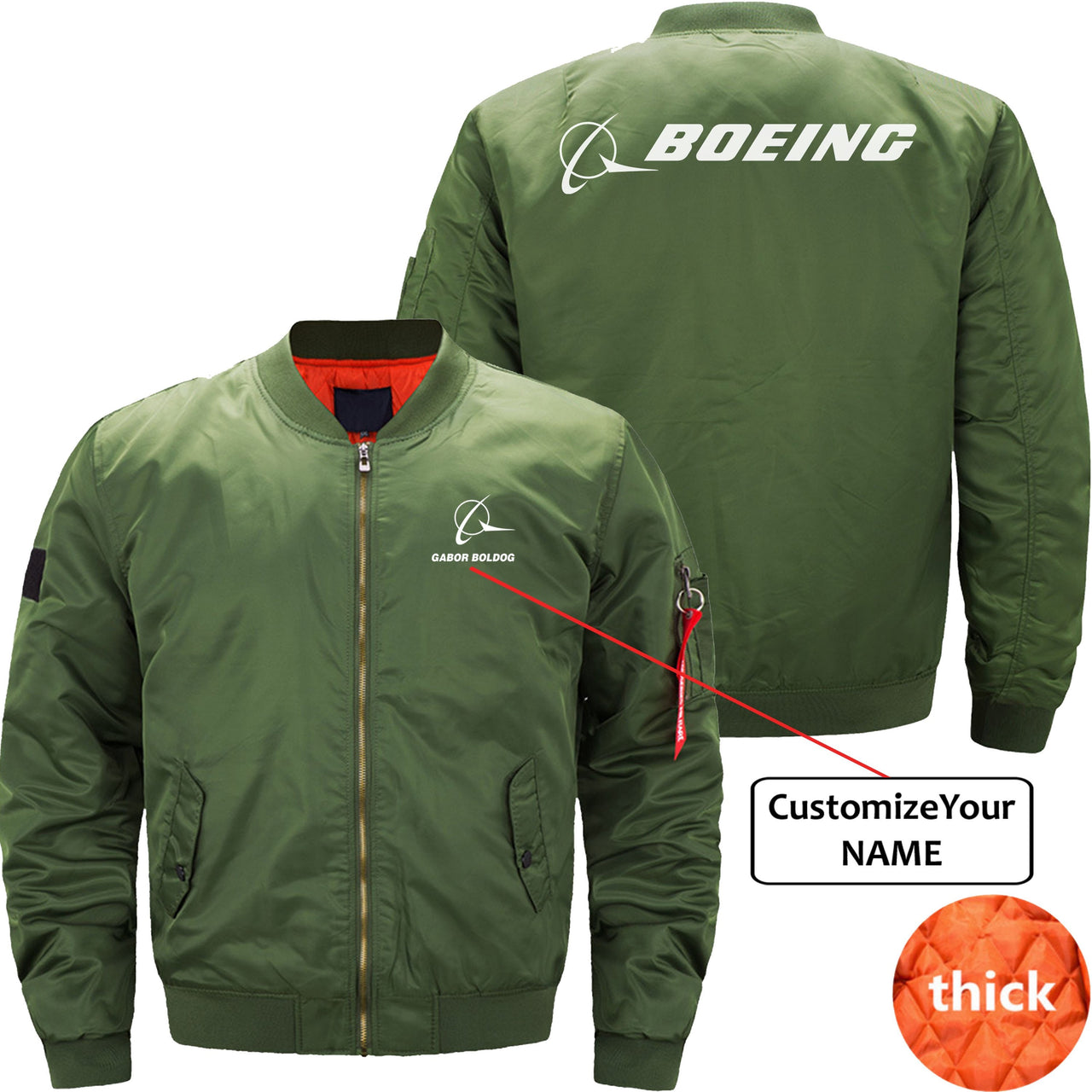 BOEING CUSTOM NAME  JACKET THE AV8R