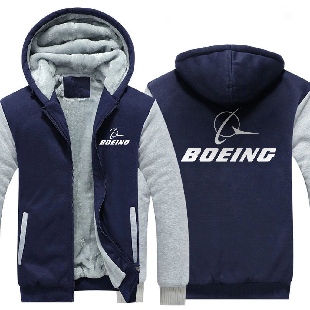 BOEING LOGO DESIGNED ZIPPER SWEATER THE AV8R