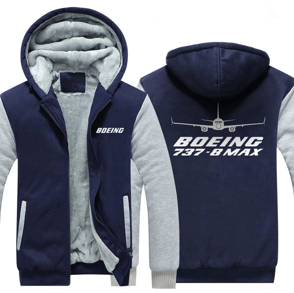 B737-8 MAX DESIGNED ZIPPER SWEATER THE AV8R